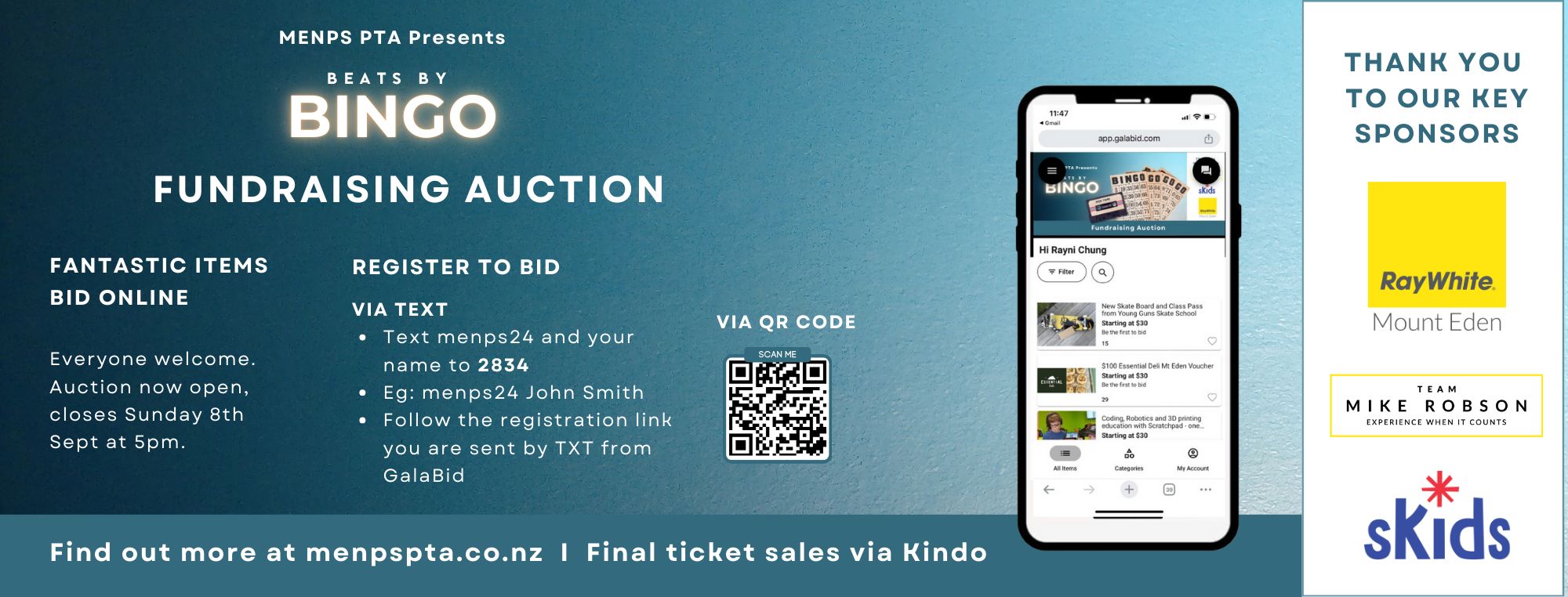 Auction banner